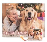 Diamond Art Kits for Adults,Personalized Diamond Painting Kits Square/Round Drill, Custom 5D Diamond Painting for Adults Small Large with Photo Picture (Horizontal)