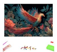 Diamond Art Kits for Adults - Phoenix & Flower - 40x50cm 5D Full Drill DIY Diamond Painting for Home Decor, Crystal Rhinestone Craft for Relaxation & Stress Relief, Creative Gift for Women/Men 1Z-929
