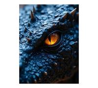 Diamond Art Kits for Adults - Reptile Eye Close Up Scales Texture Diamond Painting Kits for Adults Beginner, Frameless Diamond Painting Craft for Home Wall Decor