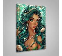 Diamond Art Kits for Adults Shell Diamond PaintingWoman 5D Dimond Painting with Round Full Drill, Adults DIY Crystal Arts and Crafts Kits Embroidery Pictures for Home Room Wall Decor8x12in PjY8895 6-J