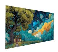 Diamond Art Kits for Adults Starry Sky Diamond Painting Kit, Full Drill Cabin Paint by Numbers for Adults, Crystal Rhinestone Cross Stitch Embroidery Kit 24x48In for Wall Art Home Decor,Gifts JXL-7925