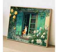 Diamond Art Kits for Adults - Summer & Cat - 50x65cm 5D Full Drill DIY Diamond Painting for Home Decor, Crystal Rhinestone Craft for Relaxation & Stress Relief, Creative Gift for Women/Men 1Z-919