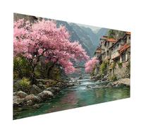 Diamond Art Kits for Adults Tree Diamond Painting Kit, Full Drill Cherry Blossoms Paint by Numbers for Adults,Crystal Rhinestone Cross Stitch Embroidery Kit 14x28 Inches Wall Art Home Decor JXL-10062