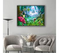 Diamond Art Kits for Adults,Tropical Woods 5D Square Diamond Painting Kits,DIY Full Drill Crystal Rhinestone Canvas Embroidery Picture for Home Decor Gift(75x95cm)