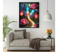 Diamond Art Kits for Adults,Wonderland Path 5D Square Diamond Painting Kits,DIY Full Drill Crystal Rhinestone Canvas Embroidery Picture for Home Decor Gift(25x45cm)