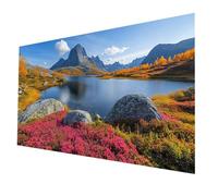 Diamond Art Kits Lake View Diamond Painting 40x20Inch, Mountain Paint by Numbers with Rhinestones on Canvas, Cross Stitch Embroidery Colorful Gem Art and Crafts for Adults As Room Decor model-1299