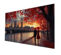 Diamond Art Kits London Diamond Painting 40 x 20 in, Couple Paint by Numbers with Rhinestones on Canvas, Cross Stitch Embroidery Colorful Gem Art and Crafts for Adults As Room Decor, Gifts model-1103