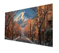 Diamond Art Kits Snow Mountain Diamond Painting 24x12 In, City Paint by Numbers with Rhinestones on Canvas, Cross Stitch Embroidery Colorful Gem Art and Crafts for Adults As Room Decor, Gifts model779