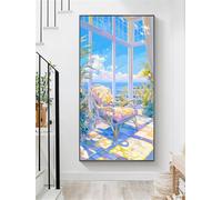 Diamond Art Kits Sunlight 12x24 inch, 2026 New Diamond Painting Sofa 5D DIY Rhinestone Gem Art Accessories, Arts and Crafts for Adults Embroidery Canvas Picture Kits, Hobbies for Adults Women O-742X