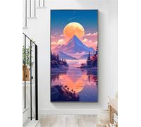 Diamond Art Kits Sunset 32x64 inch, 2026 New Diamond Painting Mountain 5D DIY Rhinestone Gem Art Accessories, Arts and Crafts for Adults Embroidery Canvas Picture Kits, Hobbies for Adults Women O-736X