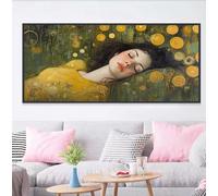 Diamond Art Klimt Diamond Painting Kits for Adults, DIY Full Drill Woman Dimond Painting for Beginners, 5D Rhinestone Embroidery Crystal Art Picture, Home Decor Gifts 20 x 40 inch/50 x 100 cm C-5796