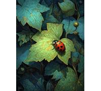 Diamond Art Ladybug Diamond Painting 80x110cm Leaf Square Full Drill Crystal Art Kits 5D DIY Canvas Sequin Arts and Crafts for Adults Accessories Paint by Numbers for Wall Decor Gifts for Women S-739