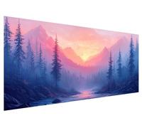 Diamond Art Landscape, 130x50cm Large Diamond Painting Kit, 5D DIY Forest Dimond Painting Kits for Adults, Rhinestones Dimond Art Supplies for Adults, Crystal Arts Kits for Room Christmas Decor F-62