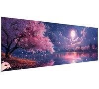 Diamond Art Landscape 90x30cm Large Diamond Painting Moon 5D Crystal Art Kits Crafts for Adults Beginners DIY Full Drill Dimond Painting Picture Gem Embroidery Kit for Rome Decor Gifts for Women S-24