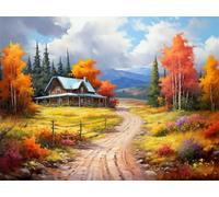 Diamond Art Landscape Diamond Painting Autumn Crystal Art Kits for Adults, DIY 5D Full Drill Cross Stitch Arts Crafts Pictures, Embroidery Kit for Kids, Home Wall Decor, Gifts for Women 20x30cm G-108