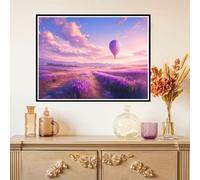 Diamond Art Landscape Diamond Painting Kits for Adults Kids Beginner, 5D Full Crystal Art Kits on Canvas Painting Pictures Lavender, Rhinestone Mosaic Craft for Home Decor, Girls Gifts 30x40cm Z#-1173