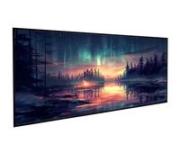 Diamond Art Landscape Diamont Painting Kits Adults Aurora Diamonds Painting Full Drill Crystal Art Kits for Adults Beginners, DIY Cross Stitch Embroidery Crafts Pictures, for Gifts 40x80in PJY9 V-J