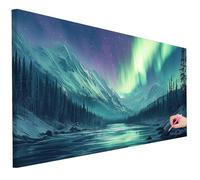 Diamond Art Landscape Large 5D Diamond Painting Kits for Adults, Full Drill Aurora Crystal Art Kits, DIY Gem Arts and Crafts for Adults Beginners Dimond Paintings, Decor Gifts for Women 150x60cm H-52