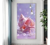 Diamond Art Landscape Large Diamond Painting Kits for Adults Shell, 5D Crystal Art Kits for Adults, DIY Square Drill Crystal Embroidery Cross Stitch Mosaic Painting, Room Decor Gifts 80x160 cm C-3