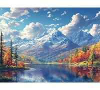 Diamond Art Landscape, Mountains Diamond Painting Kits Adults, 5D Round Full Drill Painting by Numbers for Adults, DIY Crystal Art Crafts Pictures Embroidery Kit for Home Decor 100X130cm -hcw2509J9