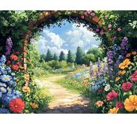 Diamond Art Landscape, Spring Diamond Painting Kits Adults, 5D Round Full Drill Painting by Numbers for Adults, DIY Crystal Art Crafts Pictures Embroidery Kit for Home Decor, Gifts 50X70cm -hcw250900