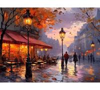 Diamond Art Landscape, Street Diamond Painting for Adults Beginner, Round Drill Painting by Numbers for Adults, 5D Dimond Art Pictures Embroidery Kit, Home Decor, Gifts for Women, 32x40inch,Model870