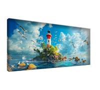 Diamond Art Lighthouse Bird Diamond Painting Kits for Adults, DIY Full Drill Crystal Embroidery Cross Stitch Kits, Mosaic Kit for Adults, 5D Dimond Painting Crafts for Room Decor, Gifts 40x90cm 0Z-666