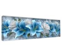 Diamond Art Lily Diamond Painting Rose Dimond Art Kits Adults, DIY Full Square Drill Crystal Rhinestone Gem Arts Crafts for Beginners, Embroidery Cross Stitch Kits, Home Decoration 300x100cm 0R-584