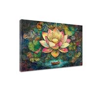 Diamond Art Lotus Diamond Painting Boat 30 x 40 cm Large Crystal Art Kits, 5D DIY Full Drill Rhinestone Embroidery Craft Kits for Adults UK, Mosaic Canvas Painting Pictures for Home Wall Decor N6-485