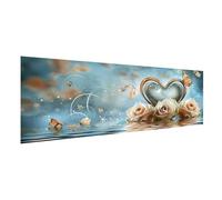 Diamond Art Love Diamond Painting Kit, 60x20inch Large Dimond Art Rose Gem Arts Mosaic Kits, DIY Full Drill Embroidery Cross Stitch Canvas Paintings with Accessories, Home Wall Decor, Gifts 2Y-20