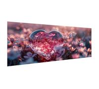 Diamond Art Love Diamond Painting Kits for Adults, 5D Dimond Art Flower Gem Arts and Crafts Paintings, DIY Crystal Rhinestone Embroidery Cross Stitch Paint by Numbers Kids, Room Decor 60x30cm X2-39