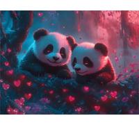 Diamond Art Love Panda Diamond art Accessories for Adults Kids 5D DIY Full Drill Painting With Diamonds Kits Gem art Crafts for Adults Embroidery Cross Stitch Easy Kits for Home Decor Gifts a-3