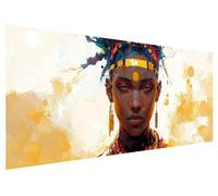 Diamond Art Man, 130x50cm Large Diamond Painting Kit, 5D DIY Africa Dimond Painting Kits for Adults, Rhinestones Dimond Art Supplies for Adults, Crystal Arts Kits for Room Christmas Decor Gifts I-9