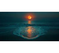 Diamond Art Moon Diamond Painting Beach Dimond Art Kits Adults, 5D DIY Full Drill Crystal Arts Embroidery Cross Stitch Canvas Paint by Numbers for Beginner, Room Decor, Gifts for Women 80x160cm J2-628