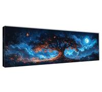 Diamond Art Moon Diamond Painting Butterfly Dimond Art Kits Adults, DIY Full Square Drill Crystal Rhinestone Gem Arts Crafts for Beginners, Embroidery Cross Stitch Kits, Home Decoration 90x30cm 0R-597