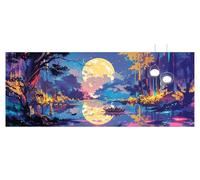 Diamond Art Moon Diamond Painting Kits for Adults Lake 5D DIY Full Drill Gem Art Crystal Picture Kits for Beginners Rhinestone Embroidery Cross Stitch Painting for Kids,Home Decor Gifts 80x240cm z933f