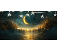 Diamond Art Moon Diamond Painting Romantic Dimond Art for Adults Beginner, 5D DIY Round Drill Hobbies for Adults Women, Embroidery Cross Stitch Gem Arts Crafts Kits for Home Wall Decor 70x140cm G6-921