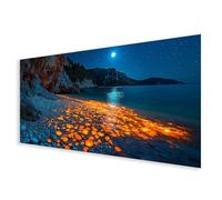 Diamond Art Moon Large Diamond Painting Kits for Adults, 5D Full Square Drill Ocean Crystal Art Kits with Complete Tools, DIY Rhinestone Cross Stitch Crafts Picture for Home Decor 90x180cm B0-681