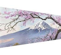 Diamond Art Mount Fuji Diamond Painting Japan Full Drill Mosaic Kits for Adults Beginner, DIY Crystal Cross Stitch Embroidery Arts and Crafts Canvas Wall Kit for Home Wall Decor, Gifts 20x40in Y5-805