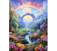 Diamond Art Mountain Diamond Painting Fall Crystal Art Kits for Adults, DIY 5D Full Drill Cross Stitch Arts Crafts Pictures, Embroidery Kit for Kids, Home Wall Decor, Gifts for Women 40x60cm G-1411