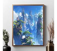 Diamond Art Mountain, Landscape Diamond Art Kits Adults Large 28x38in, 5D Dimond Painting with Round Full Drill, Adults DIY Crystal and Crafts Kits Embroidery Pictures for Home Wall Decor JPF M-D