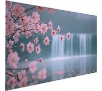 Diamond Art Mountains and Waters Scenery, Christmas Diamond Art Kits Adults Kids, Cross Stitch Crafts Adults Beginner, Large 5d DIY Gem Full Drill Embroidery Gifts for Home Decortion 35x70cm W-777