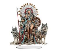 Diamond Art Ornaments:Indians 5D Diamond Painting Ornaments Kit for Adults Home Decor - Christmas Festival Gift with Storage Organizer
