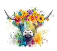 Diamond Art Ox 5D Diamond Painting Kit Color DIY Round Full Drill Dimond Art for Adults Kids Paint by Numbers, Rhinestone Embroidery Canvas Painting Crafts for Home Room Decor Gifts 40x50cm L-730