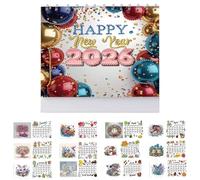 Diamond Art Painting Calendar 2026 Christmas Decorations, Standing Desk Calendar Diy Diamond Art Kit for Adults Kids,3D Christmas Calendar Ornament for Home Office