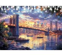 Diamond Art Painting City Diamond Painting Pictures Landscape DIY Square Full Drill Crystal Art and Crafts for Adults, Cross Stitch Paint by Numbers Crafts Kits for Home Wall Decor 60x80 cm X4-111