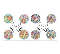 Diamond Art Painting Coasters with Acrylic Dust Cover, Diamond Art Coasters DIY Diamond Art Kits Diamond Crafts Coasters for Adults Beginner Gift Party Supplies-2PCS-B