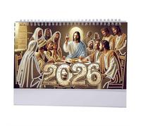 Diamond Art Painting Desk Calendar 2026,Creative Diamond Art 2026 Flip Tabletop Calendar with Stand Monthly Planner from Jan 2026 to Dec, 12-Month Home Office Desk Calendar