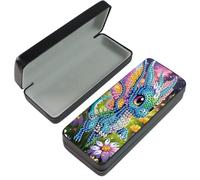 Diamond Art Painting Glasses Case, Portable DIY Leather Diamond Art Glasses Storage Box Sunglass Case with Soft Velvet lining-09-Dragon