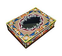 Diamond Art Painting Jewelry Box with Mirror DIY Kit 5D Mandala Diamond Art Wood Box Decorative Small Storage Boxes Trinket Box Special Beads by Number Arts and Crafts for Girls Dresser Desktop Decor